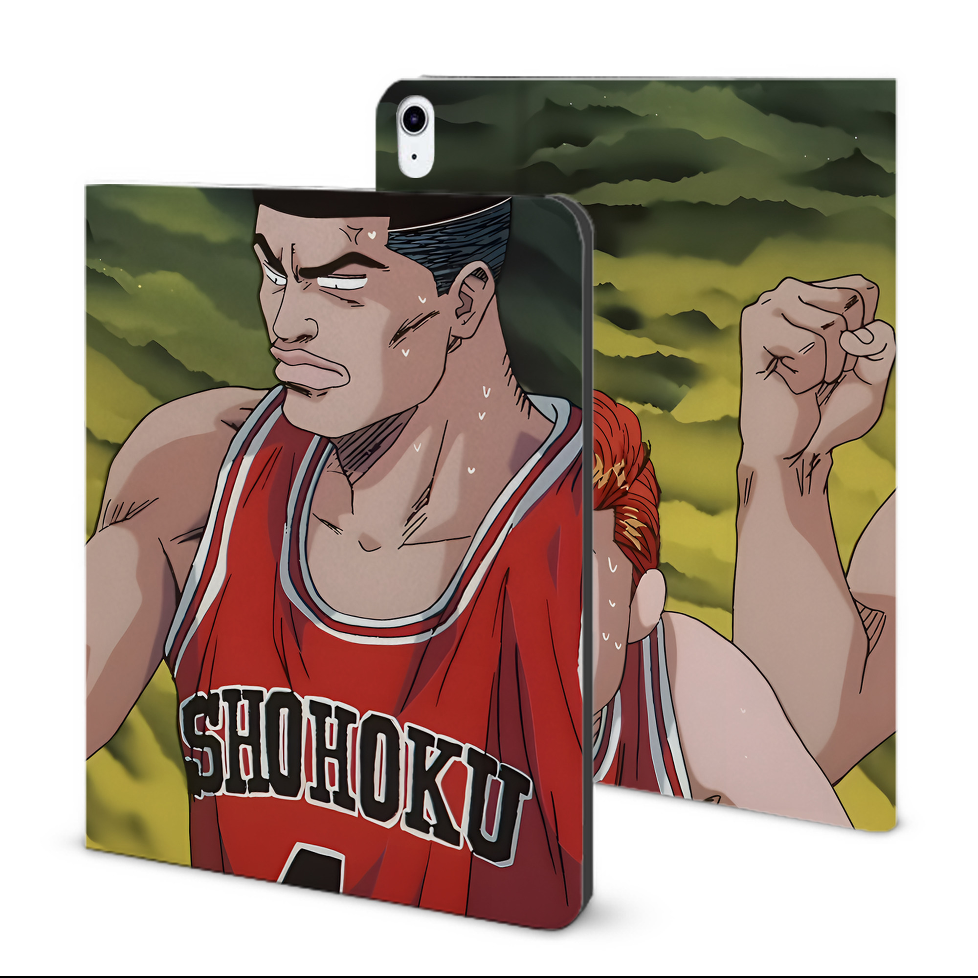 （画像用） SLAM DUNK／スラムダンク IPad ケース ブック型 PUレザー TPU 耐衝撃 軽量 薄型 ペン収納なし 全面保護 IPad 各モデル対応